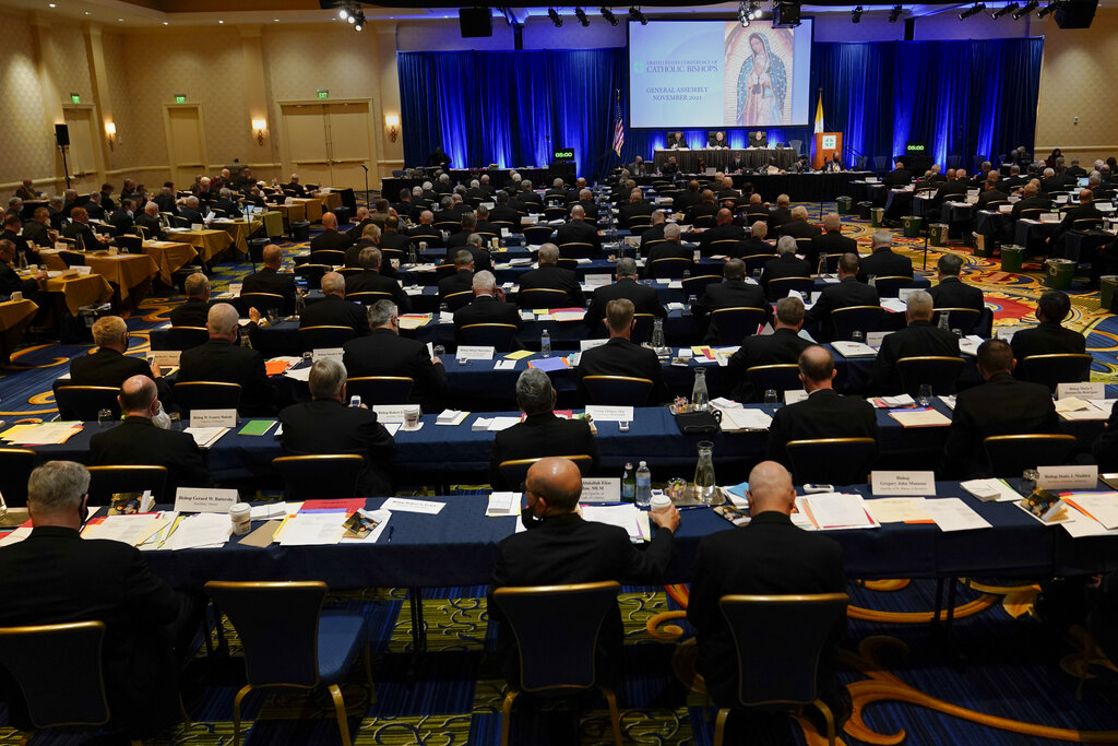 Catholic bishops adopt Communion document that doesn’t mention politicians who favor abortion access