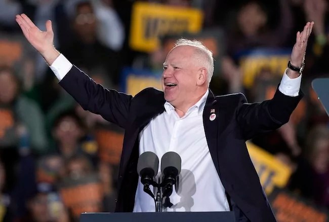 Tim Walz says country wasn’t ready for ‘positive’ message of Harris campaign