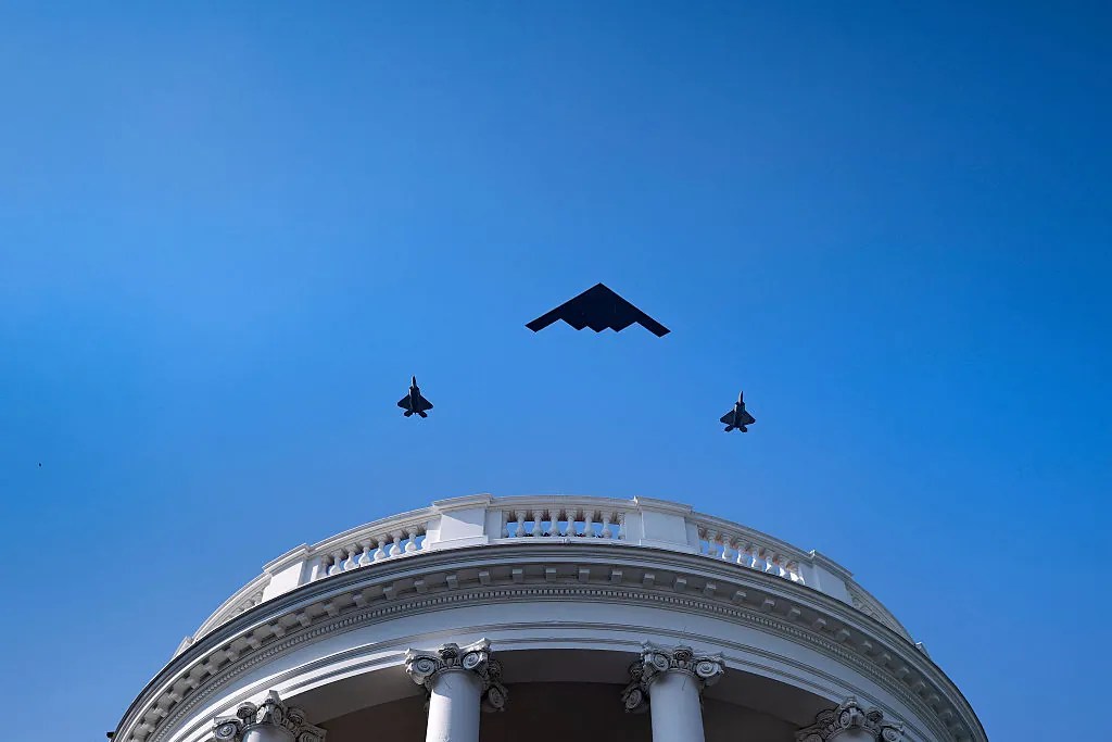 Trump lauds ‘flawless’ Iran mission as B-2 bomber, fighter jets fly past White House